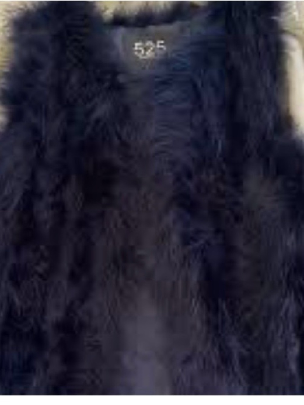 525 Luxe Navy turkey feather Teddy Jacket